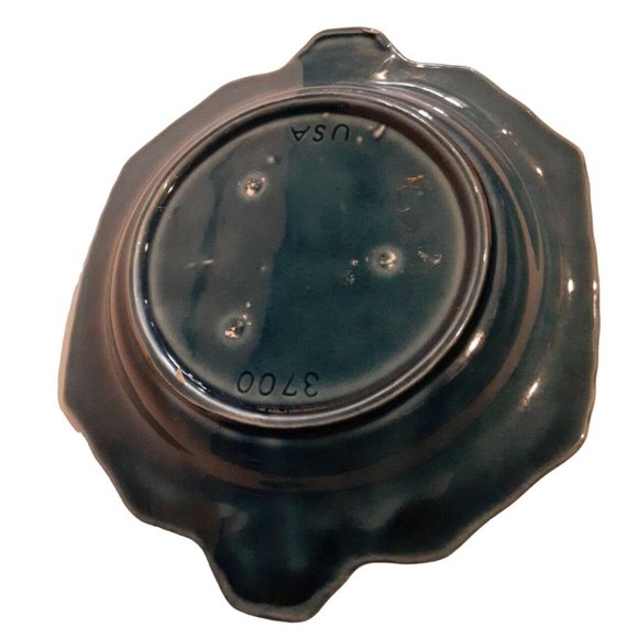 California Pottery 4 Compartment Dish #3700 - USA - Indigo Blue - 1970's Vintage - Picture 3 of 5